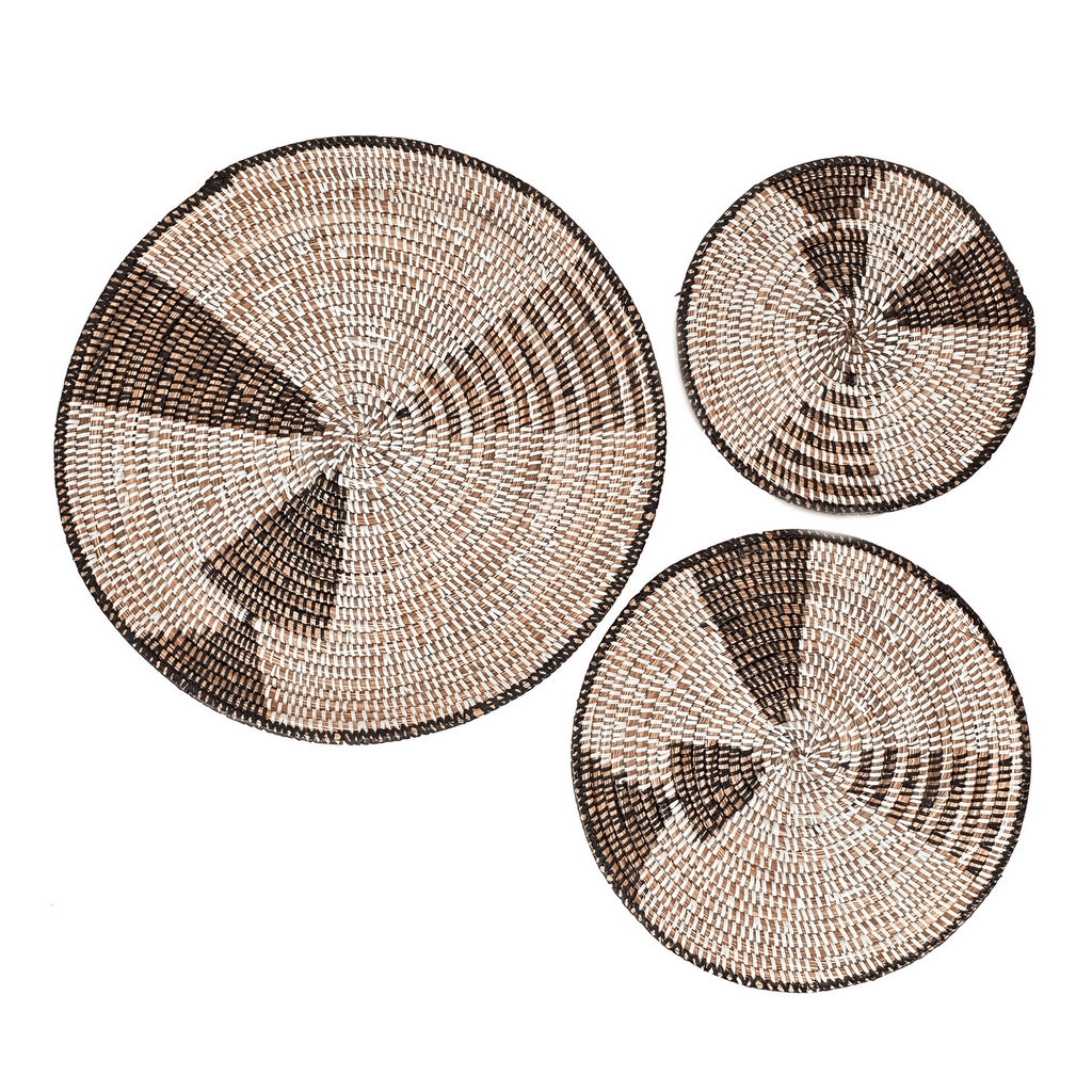 Triangles Wall Baskets Set of 3 La Vie Bien Triangles Wall Baskets Set of 3
