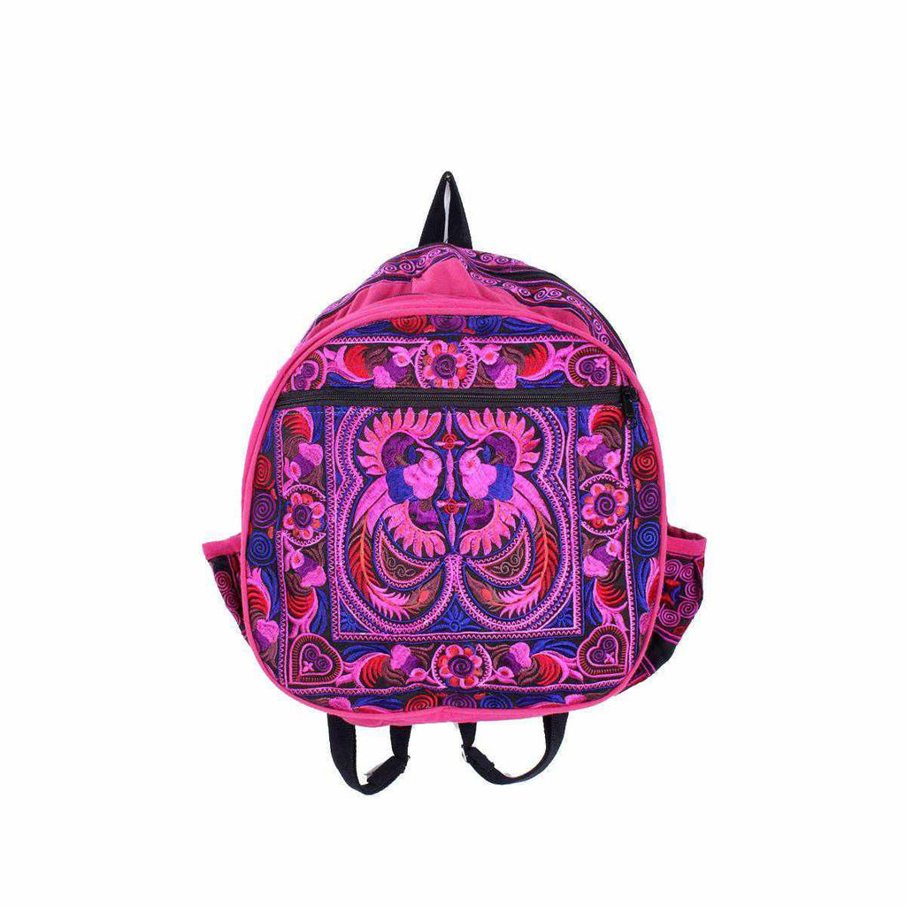 Tribal Bird Embroidered Hmong Backpack - Thailand Bags La Vie Bien Tribal Bird Embroidered Hmong Backpack - Thailand