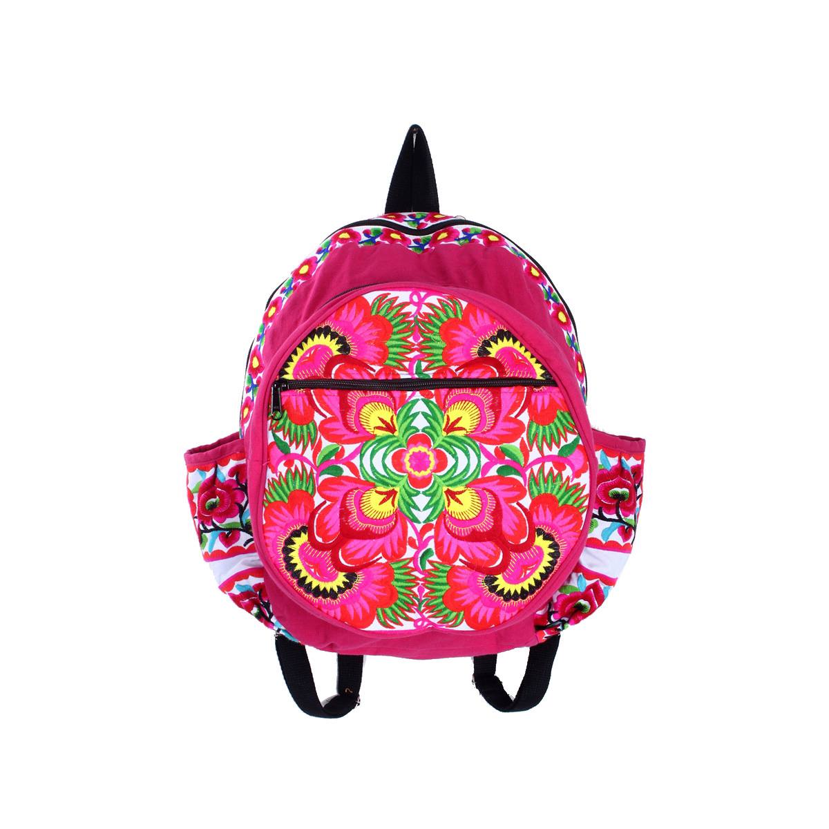 Tribal Bird Embroidered Hmong Backpack - Thailand Bags La Vie Bien Tribal Bird Embroidered Hmong Backpack - Thailand