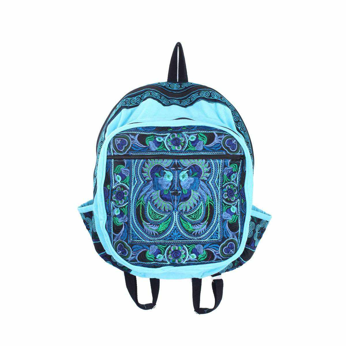 Tribal Bird Embroidered Hmong Backpack - Thailand Bags La Vie Bien Tribal Bird Embroidered Hmong Backpack - Thailand