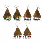 Tribal Brass and Bead Earrings Earrings - Fashion La Vie Bien Tribal Brass and Bead Earrings