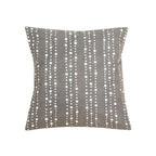 Tribal Cloth Lunar Dots Grey Pillow Cover La Vie Bien Tribal Cloth Lunar Dots Grey Pillow Cover
