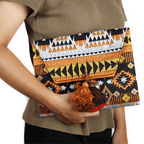 Tribal Clutch with Tassels & Bells - Thailand Bags La Vie Bien Tribal Clutch with Tassels & Bells - Thailand