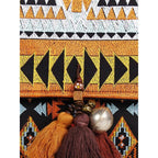 Tribal Clutch with Tassels & Bells - Thailand Bags La Vie Bien Tribal Clutch with Tassels & Bells - Thailand