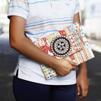 Tribal Handcrafted Fair Trade Shell Embroidered Clutch Bag | iPad Bag - Thailand Bags La Vie Bien Tribal Handcrafted Fair Trade Shell Embroidered Clutch Bag | iPad Bag - Thailand
