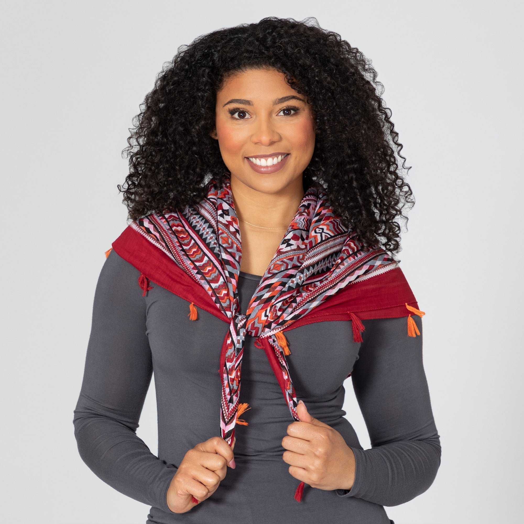 Tribal Tassel Scarf Scarves & Bandanas La Vie Bien Tribal Tassel Scarf