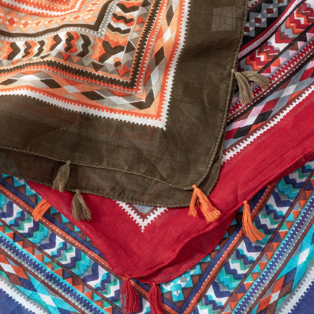 Tribal Tassel Scarf Scarves & Bandanas La Vie Bien Tribal Tassel Scarf