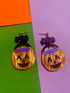 Trick or Treat Acrylic Halloween Earrings Earrings La Vie Bien Trick or Treat Acrylic Halloween Earrings