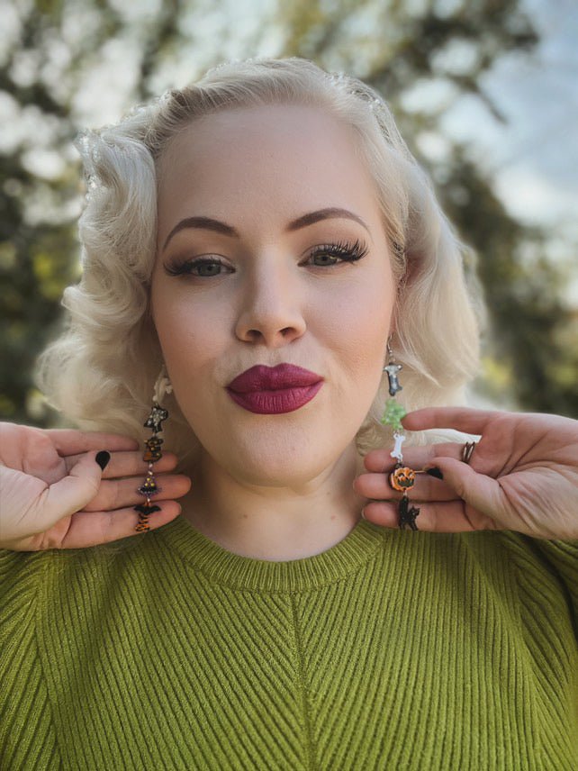 Trick or Treat Earrings by Lipstick & Chrome Earrings La Vie Bien Trick or Treat Earrings by Lipstick & Chrome