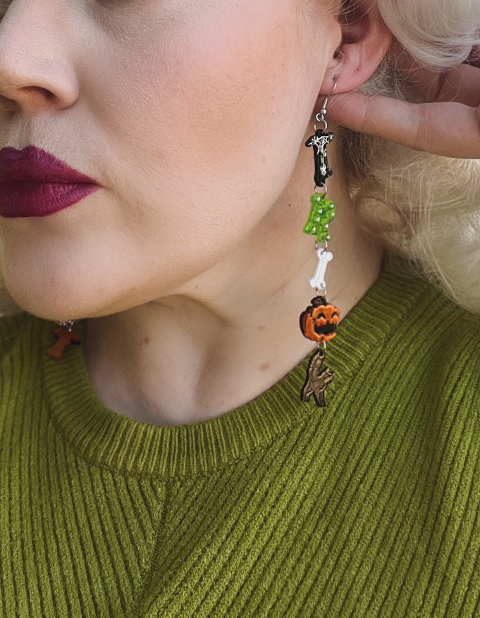 Trick or Treat Earrings by Lipstick & Chrome Earrings La Vie Bien Trick or Treat Earrings by Lipstick & Chrome