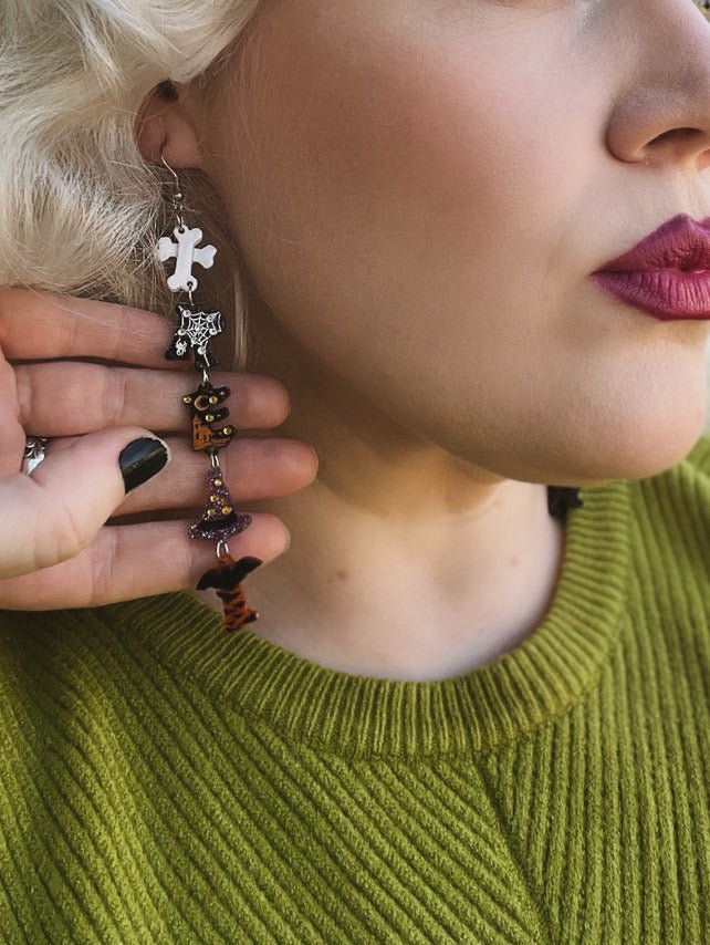 Trick or Treat Earrings by Lipstick & Chrome Earrings La Vie Bien Trick or Treat Earrings by Lipstick & Chrome