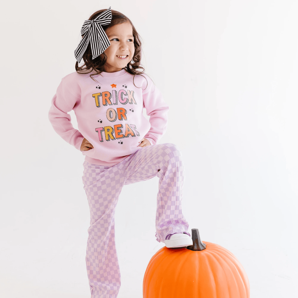 Trick or Treat toddler and youth Sweatshirt, Halloween collection by Benny and Ray Apparel