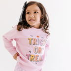 Trick or Treat toddler and youth Sweatshirt, Halloween collection by Benny and Ray Apparel