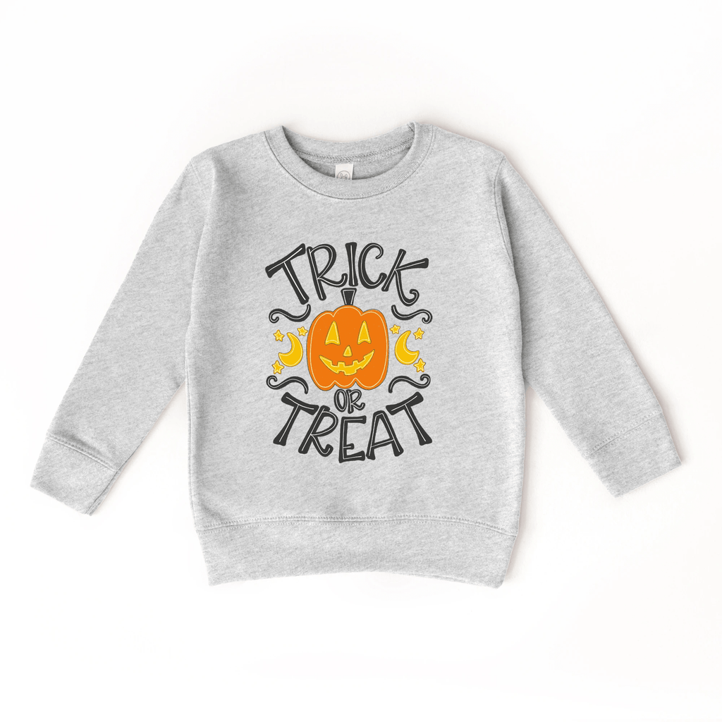 Trick or Treat toddler and youth Sweatshirt - Halloween collection by Benny and Ray Apparel