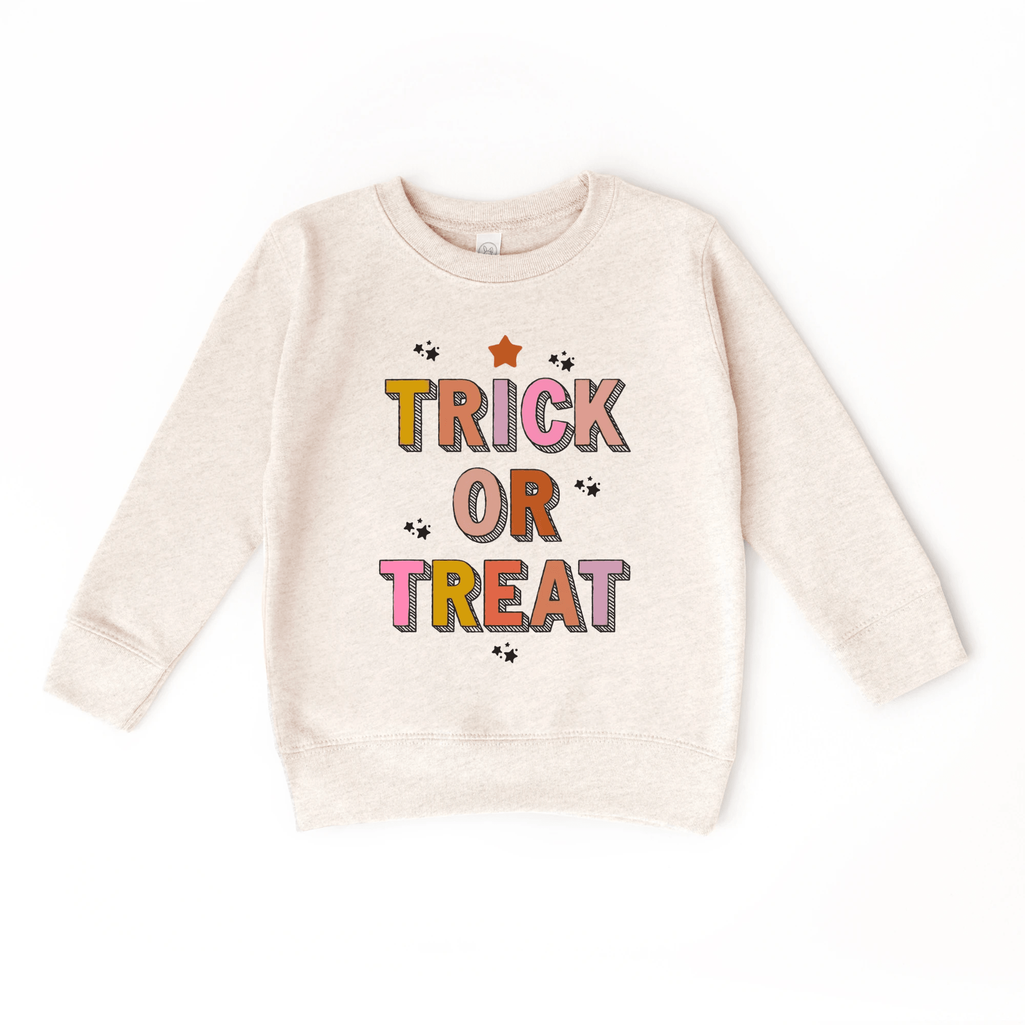 Trick or Treat toddler and youth Sweatshirt, Halloween collection by Benny and Ray Apparel