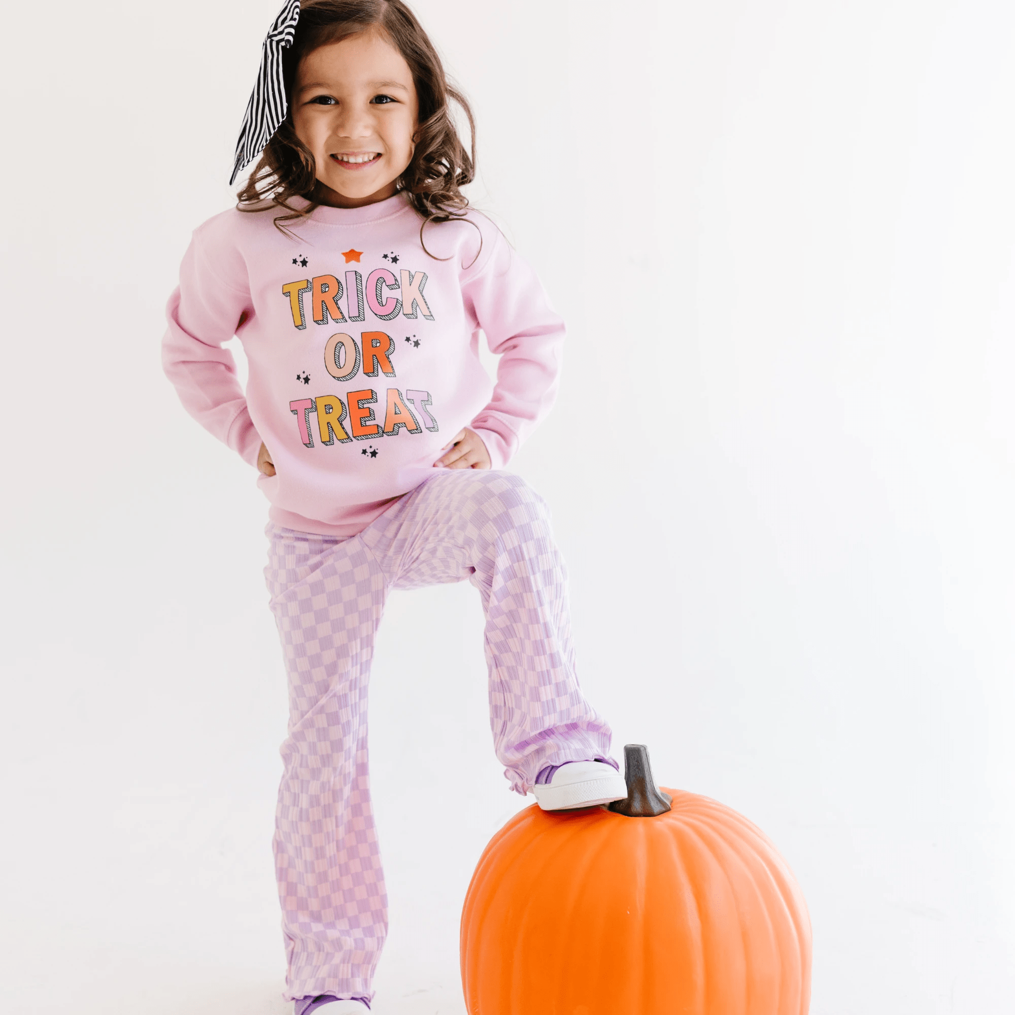 Trick or Treat toddler and youth Sweatshirt, Halloween collection by Benny and Ray Apparel