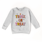 Trick or Treat toddler and youth Sweatshirt, Halloween collection by Benny and Ray Apparel