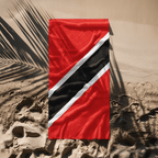 Trinidad and Tobago Flag Beach Towel Beach Towel (Generic Brand) La Vie Bien Trinidad and Tobago Flag Beach Towel