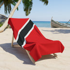 Trinidad and Tobago Flag Beach Towel Beach Towel (Generic Brand) La Vie Bien Trinidad and Tobago Flag Beach Towel
