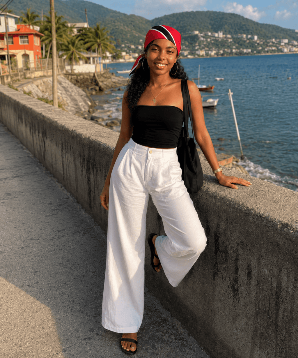 Trinidad & Tobago All Over Print Bandana All-Over Print Bandana La Vie Bien Trinidad & Tobago All Over Print Bandana