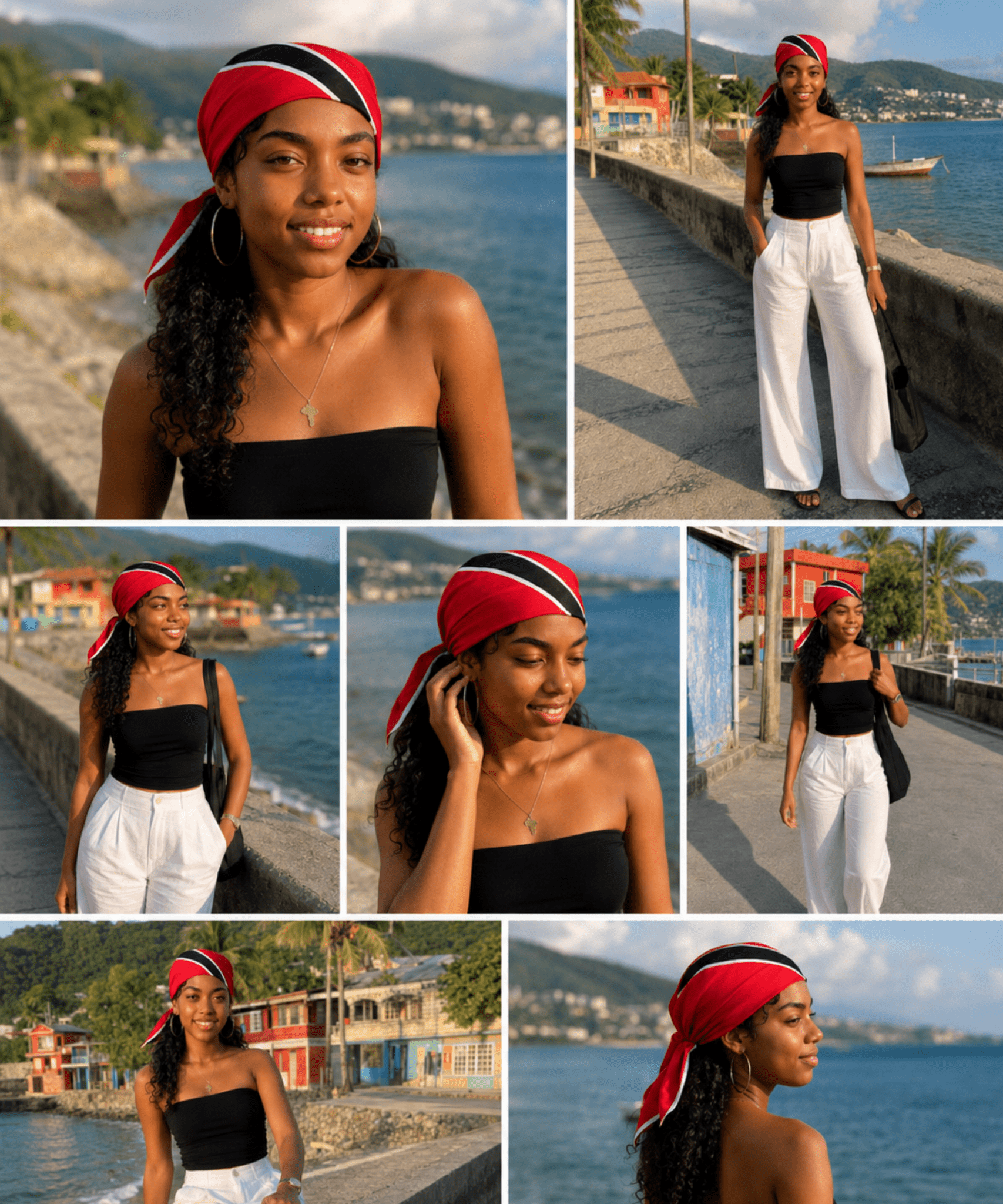Trinidad & Tobago All Over Print Bandana All-Over Print Bandana La Vie Bien Trinidad & Tobago All Over Print Bandana