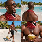 Trinidad & Tobago Paisely Flag All-over print bandana All-Over Print Bandana La Vie Bien Trinidad & Tobago Paisely Flag All-over print bandana