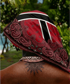 Trinidad & Tobago Paisely Flag All-over print bandana All-Over Print Bandana La Vie Bien Trinidad & Tobago Paisely Flag All-over print bandana
