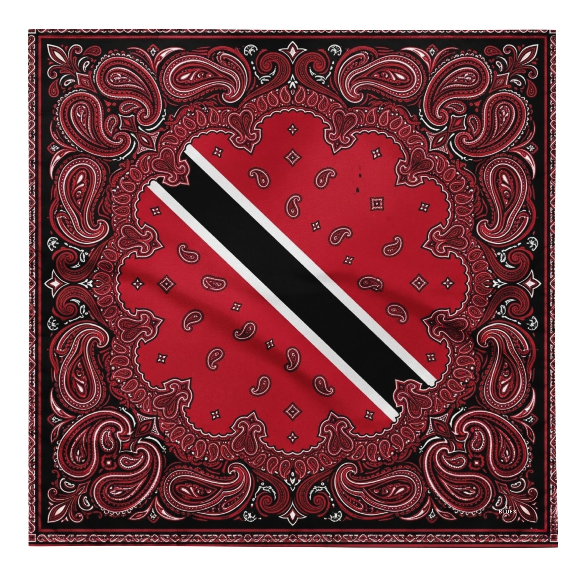 Trinidad & Tobago Paisely Flag All-over print bandana All-Over Print Bandana La Vie Bien Trinidad & Tobago Paisely Flag All-over print bandana