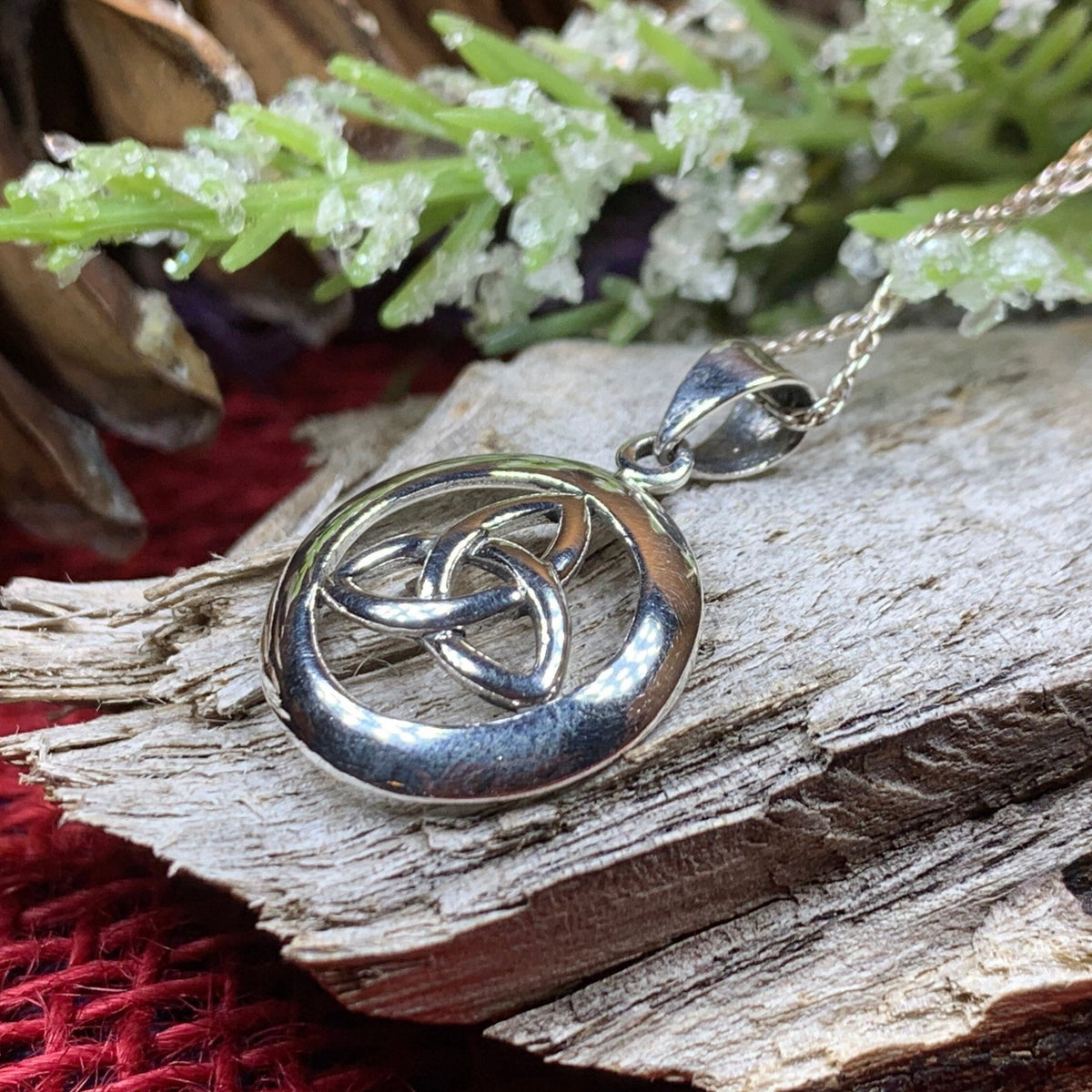 Trinity Knot Celtic Necklace in Sterling Silver Pendant La Vie Bien Trinity Knot Celtic Necklace in Sterling Silver