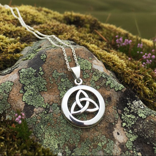 Trinity Knot Celtic Necklace in Sterling Silver Pendant La Vie Bien Trinity Knot Celtic Necklace in Sterling Silver