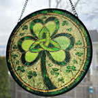 Trinity Knot Shamrock Stained Glass Gift Gifts La Vie Bien Trinity Knot Shamrock Stained Glass Gift