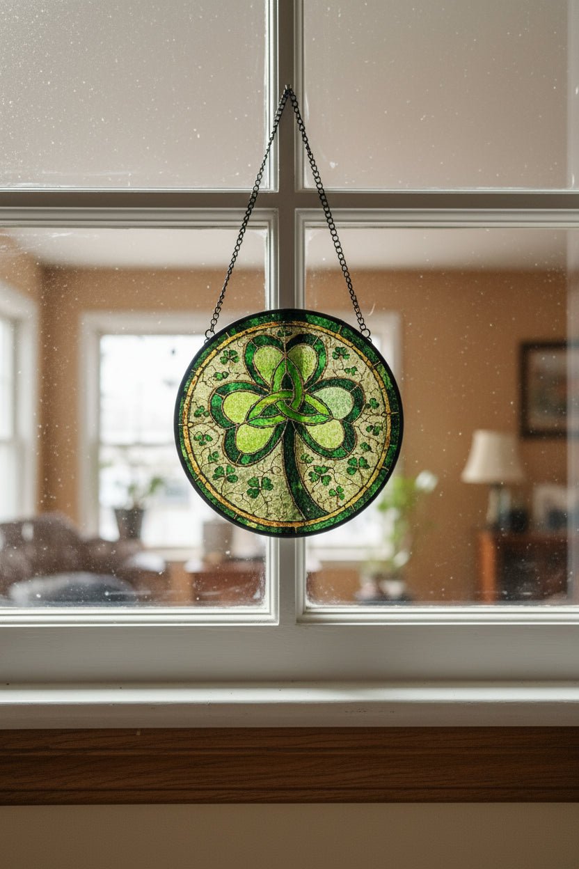 Trinity Knot Shamrock Stained Glass Gift Gifts La Vie Bien Trinity Knot Shamrock Stained Glass Gift