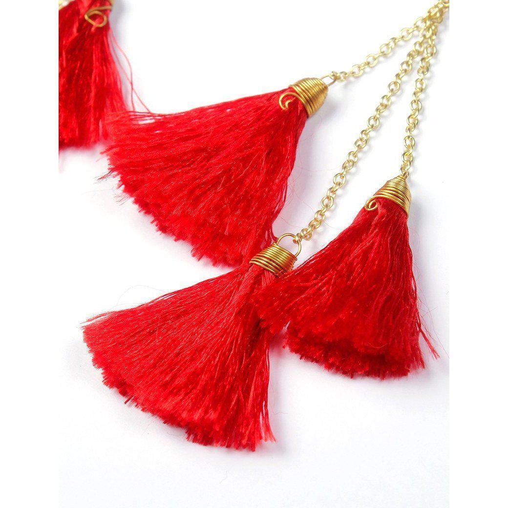Trio of Tassels Earrings - Thailand Jewelry La Vie Bien Trio of Tassels Earrings - Thailand