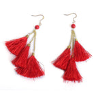 Trio of Tassels Earrings - Thailand Jewelry La Vie Bien Trio of Tassels Earrings - Thailand