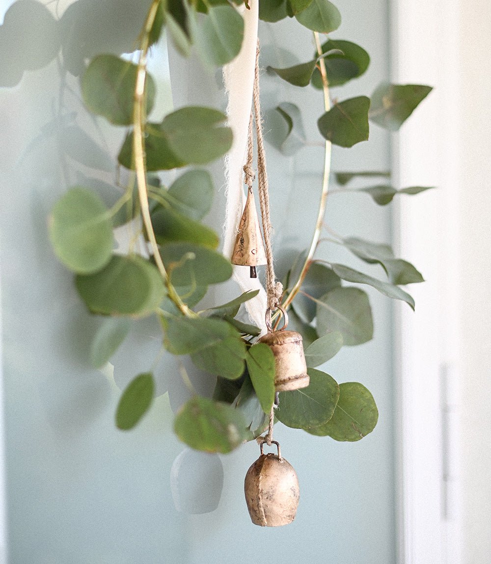 Trio Rustic Bells Cascade Hanging Wind Chime - Hand Tuned, Assorted HME stock line La Vie Bien Trio Rustic Bells Cascade Hanging Wind Chime - Hand Tuned, Assorted