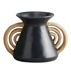 Triomphe Handle Vase | Minimalist Black and Gold | 4.5" Tall Vases La Vie Bien Triomphe Handle Vase | Minimalist Black and Gold | 4.5" Tall