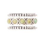 Triple Play Blue Turquoise and Sterling Silver Stack Ring by Barse Jewelry
