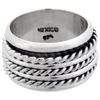Triple Rope Sterling Spinning Ring Rings - Fine La Vie Bien Triple Rope Sterling Spinning Ring