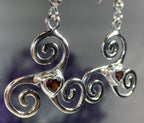 Triple Spiral Heart Earrings Dangle Earrings La Vie Bien Triple Spiral Heart Earrings
