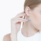 Triple Spiral Heart Earrings Dangle Earrings La Vie Bien Triple Spiral Heart Earrings