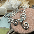Triple Spiral Heart Earrings Dangle Earrings La Vie Bien Triple Spiral Heart Earrings