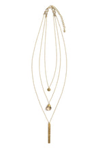 Triple Strand Multi-Way Pendant Necklace - Brass by Fair Anita