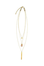Triple Strand Multi-Way Pendant Necklace - Brass by Fair Anita