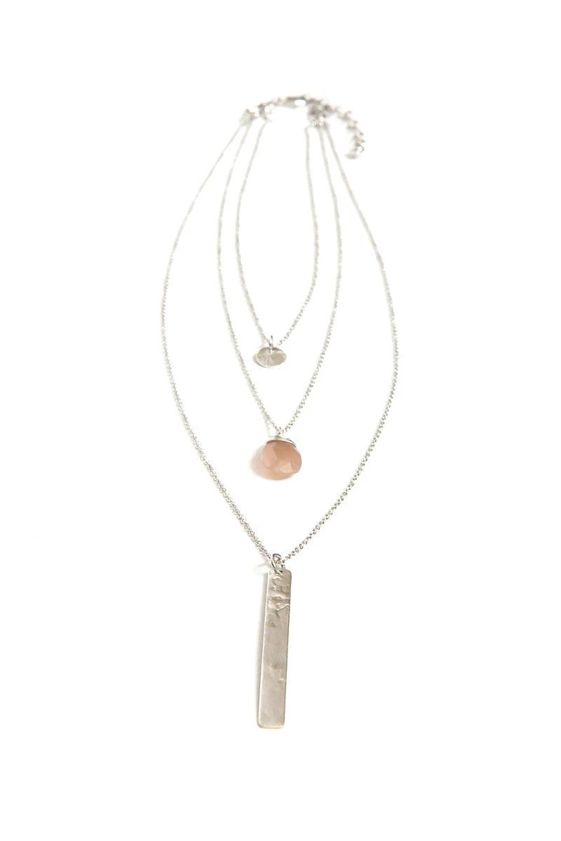 Triple Strand Multi-Way Pendant Necklace - Silver by Fair Anita