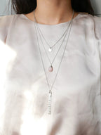 Triple Strand Multi-Way Pendant Necklace - Silver by Fair Anita