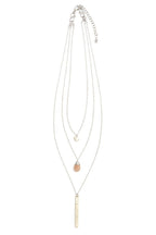 Triple Strand Multi-Way Pendant Necklace - Silver by Fair Anita