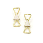 Triple Triangle Marbled Stud Earrings