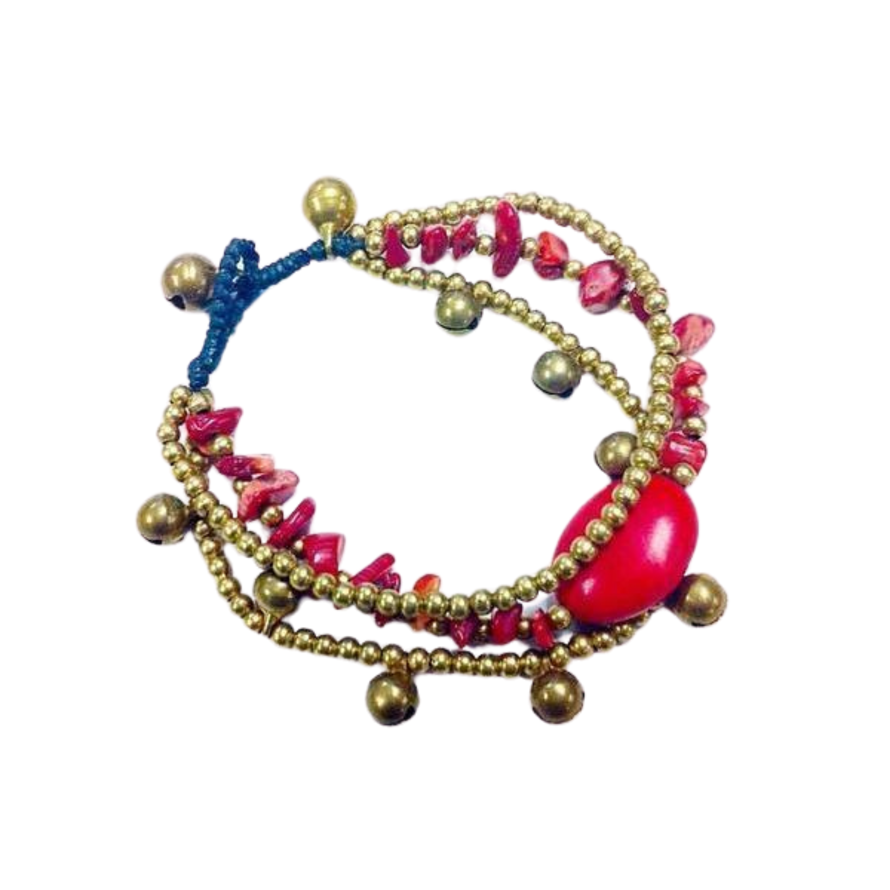 Triplicity Brass Bead Adjustable Bracelet - Thailand Jewelry La Vie Bien Triplicity Brass Bead Adjustable Bracelet - Thailand