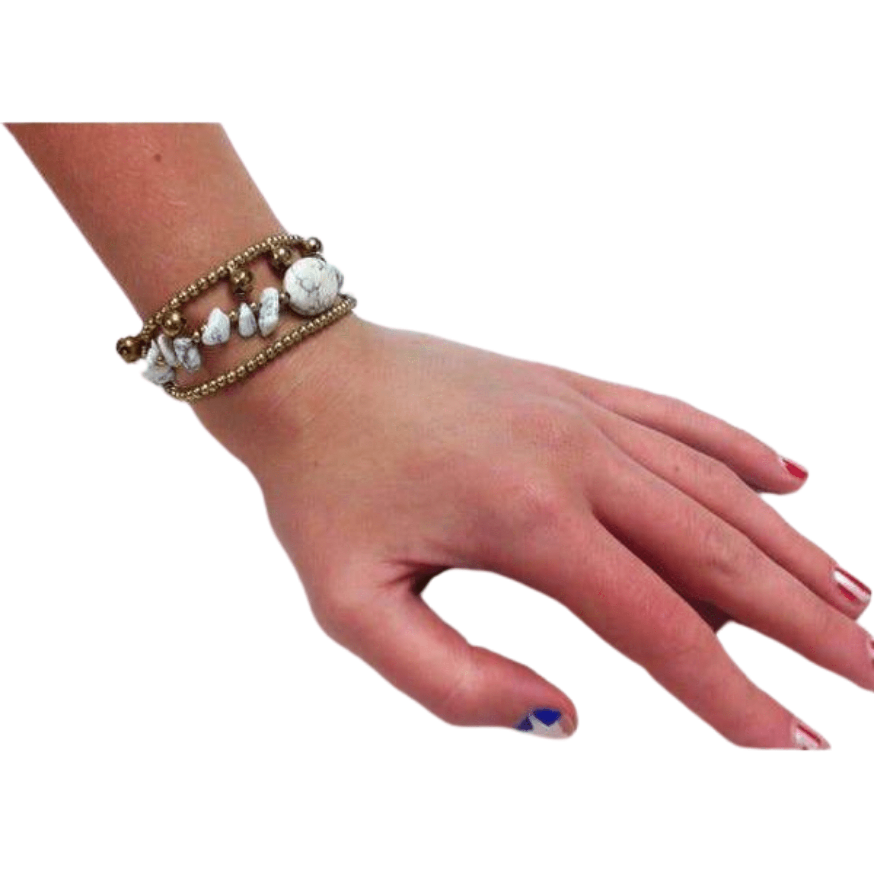 Triplicity Brass Bead Adjustable Bracelet - Thailand Jewelry La Vie Bien Triplicity Brass Bead Adjustable Bracelet - Thailand