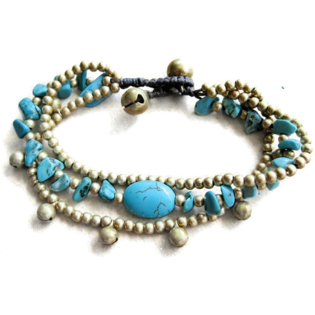 Triplicity Brass Bead Adjustable Bracelet - Thailand Jewelry La Vie Bien Triplicity Brass Bead Adjustable Bracelet - Thailand